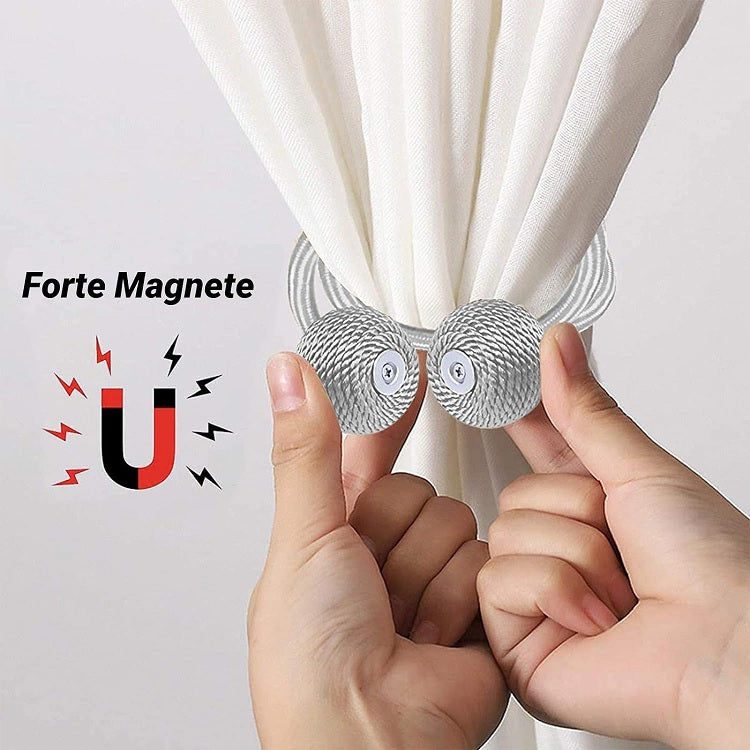 Set 2 clame magnetice pentru perdele si draperii, Bej - 3 | YEO