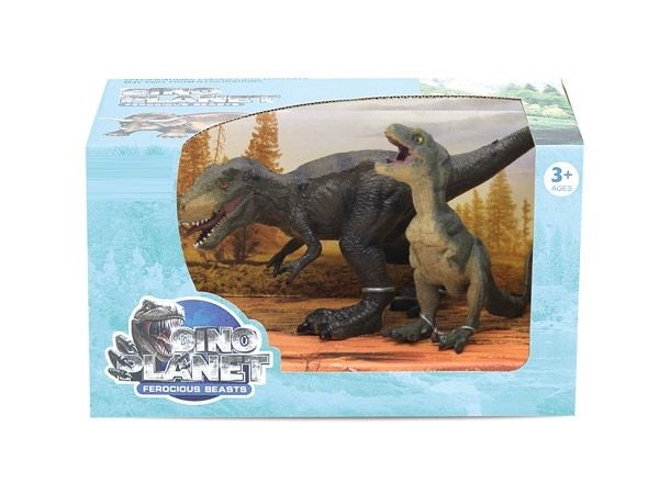 Задайте 2 динозаври за играчки -Tyrannosaurus rex, за 3+ -години -олда