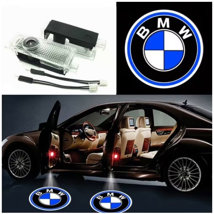 Set 2 lampi LED pentru portiera auto compatibil cu logo BMW