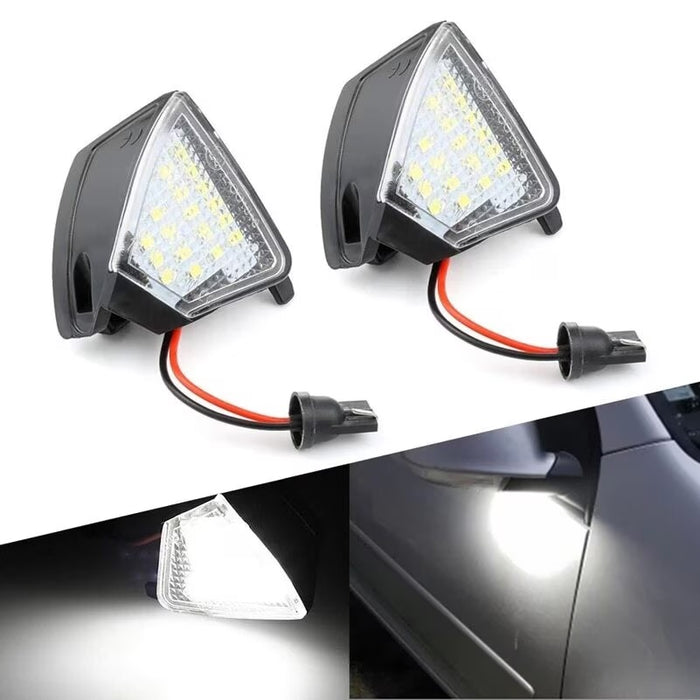 Set 2 lampi LED sub oglinda - puddle lights, 6500k alb-rece, lumini oglinzi