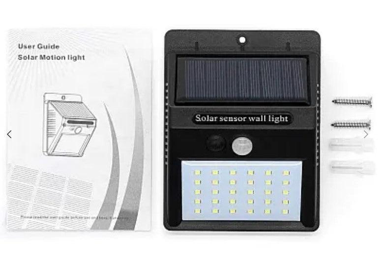 Set 3 Lampi BRIGHT 30 LED Solare cu senzor de miscare si lumina 1 mod ILUMINARE