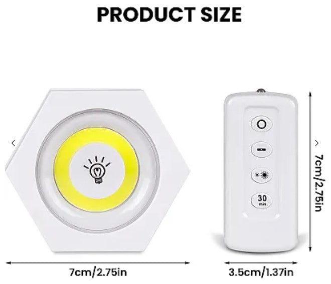 Set 3 Lampi Hexagonale LED Cob cu telecomanda si Butoane individuale