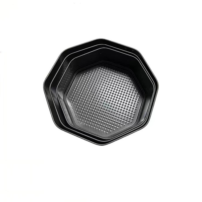 Set 3 tavi octagonale pentru copt, cu fund detasabil, din otel carbon