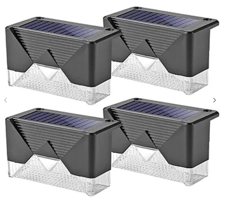 Set 4 Lampi Solare pentru Gard, Stalp sau Trepte cu Senzor de Miscare