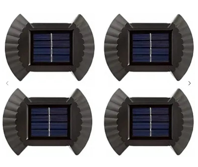 Set 4 Lampi solare cu lumina bidirectionala 8 led/lampa