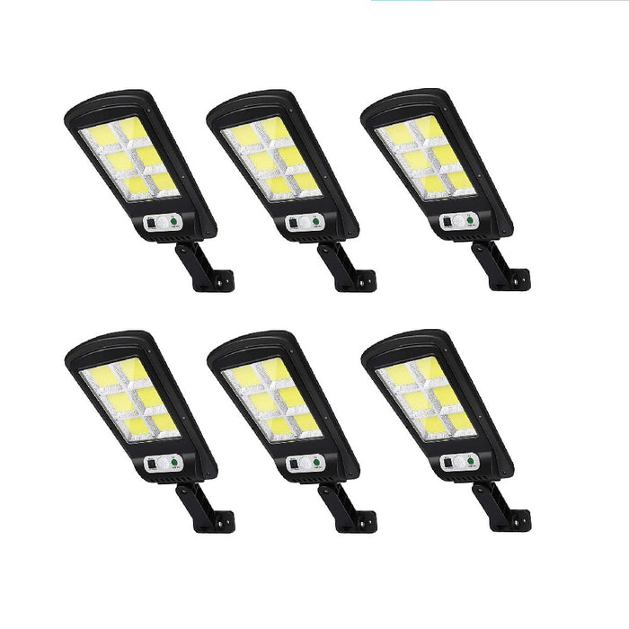 Set 6 X LED Street Solar Lamps, με 6 dials, αισθητήρα κίνησης, IP65, μαύρο