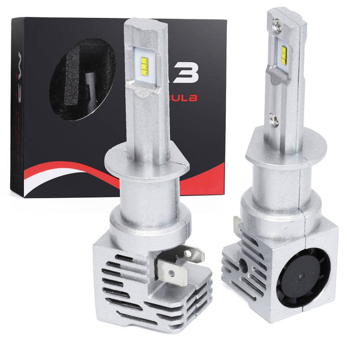 Set 2 x becuri LED H1 M3, racire activa, 5166 TrueLM, 2x 30W, 12V si 24V