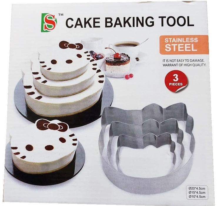 3 darab készlet a sütemények sütésére a Hello Kitty formájában