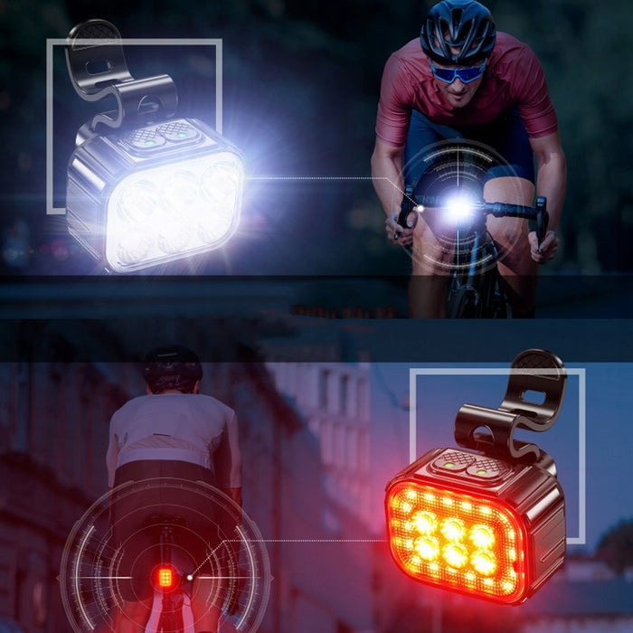 Set lumini bicicleta, far si stop LED, Reincarcabil USB, Premium