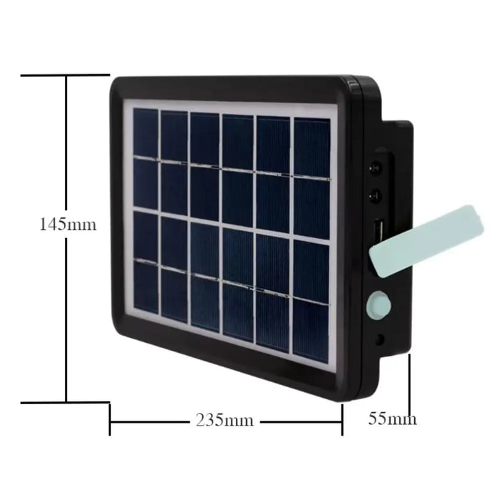 LED Solar Lighting System, με 2 προβολείς και ηλιακό πάνελ, 3W, 1200lm, 3600mAh, IP67