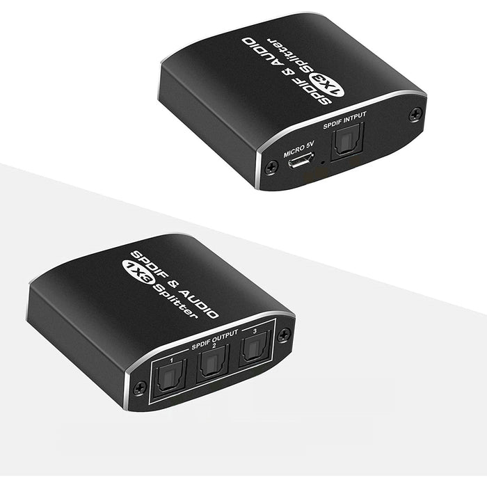 Splitter Audio Toslink SPDIF egyirányú, 4K és 3D támogatás