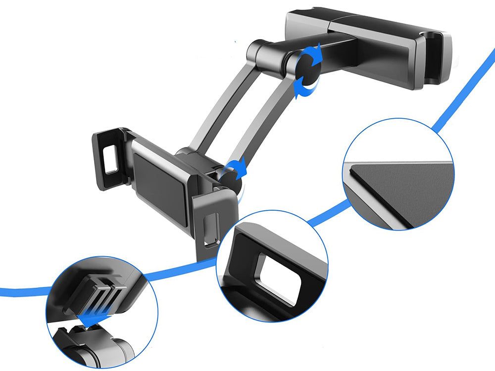 Suport Auto Universal Reglabil pentru Tableta si Telefon, Negru - 3 | YEO