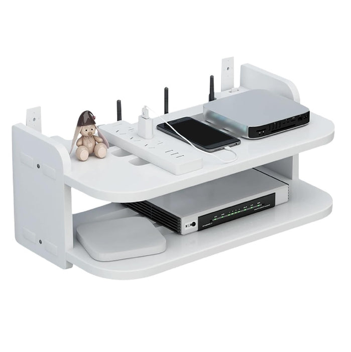 Suport de perete pentru router si alte obiecte, 20x30x14cm, alb