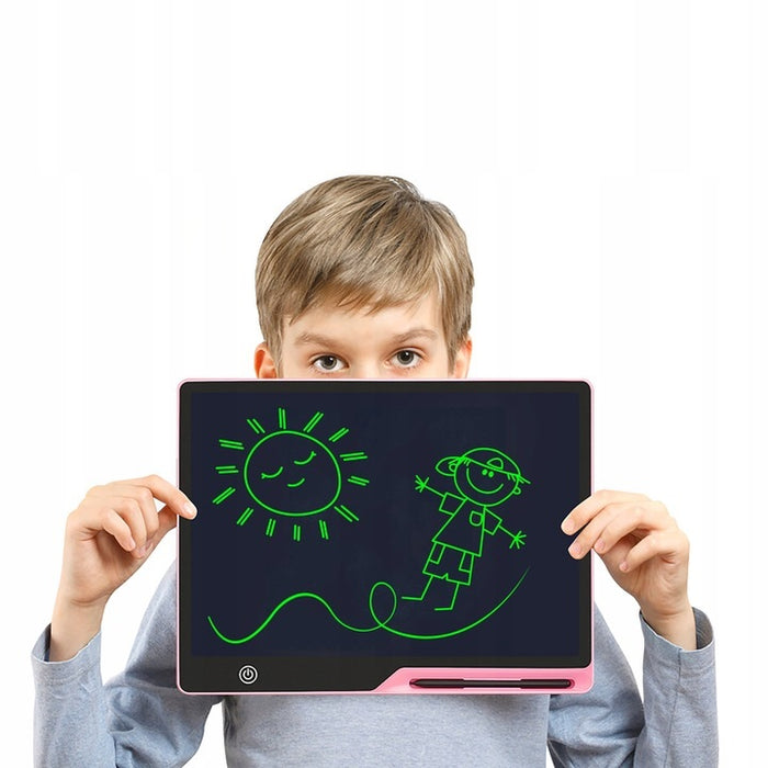 Tableta grafica pentru copii, Scris si desenat, cu Stylus Pen, Dimensiune 16 inch, Roz