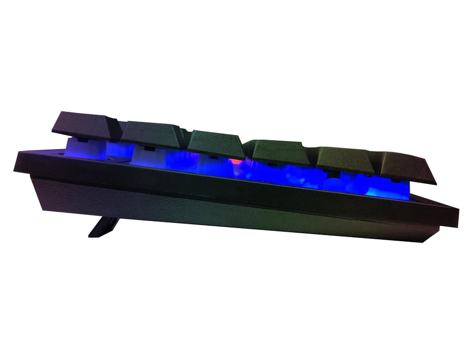 Megvilágított játék billentyűzet LED RGB, USB Plug & Play Interface, Fekete