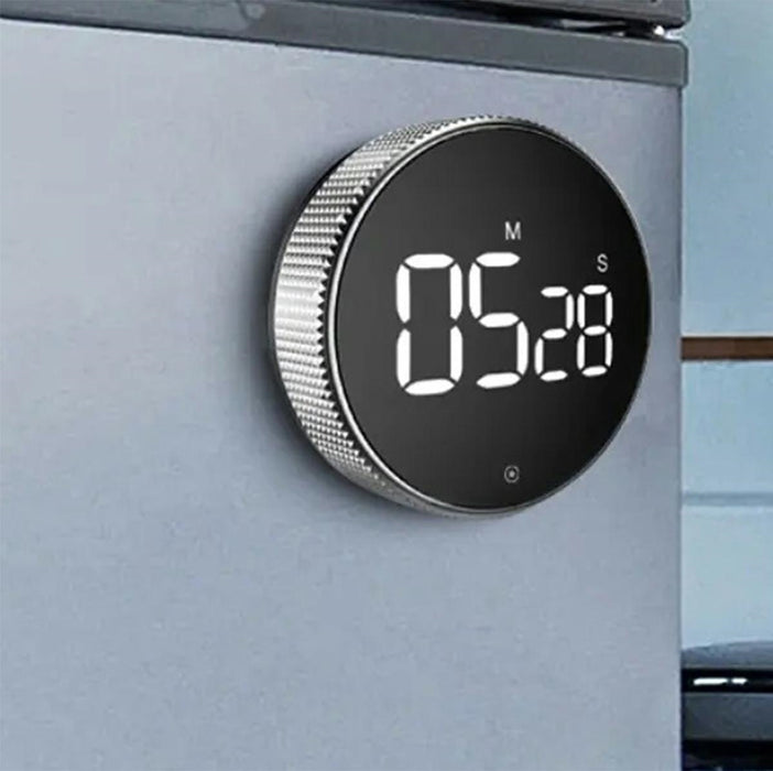 Ο κ. Digital Timer με LED, Magnetic, 77x77x30mm, Black