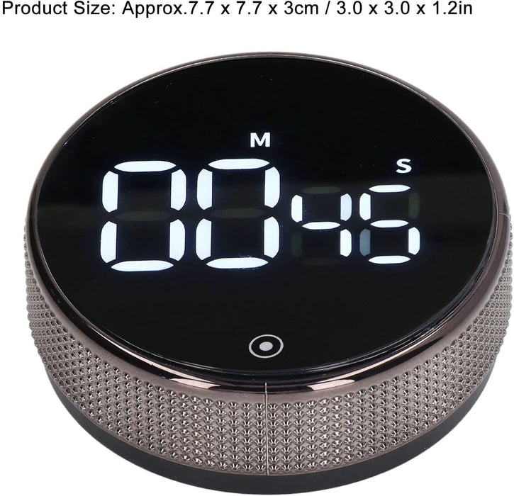 Ο κ. Digital Timer με LED, Magnetic, 77x77x30mm, Black