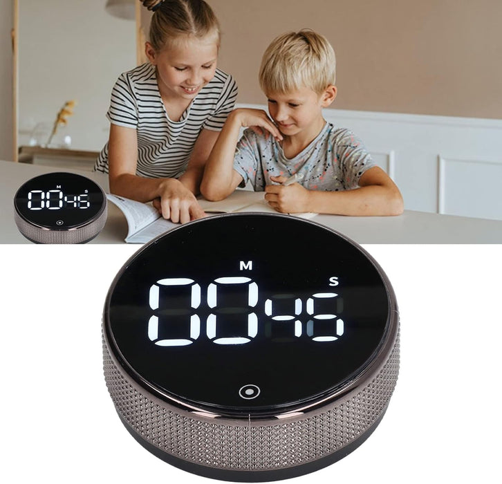 Ο κ. Digital Timer με LED, Magnetic, 77x77x30mm, Black