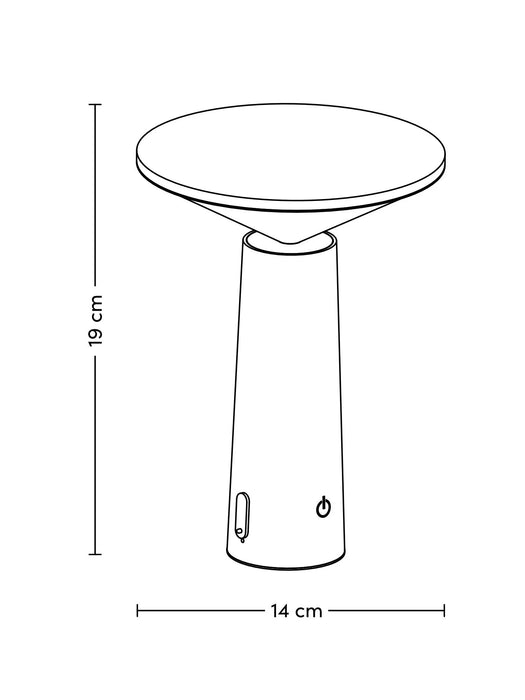 Veioza de Masa LED, Pivotabila, Reglabila, Inaltime 19 cm, Culoare Alb/Negru