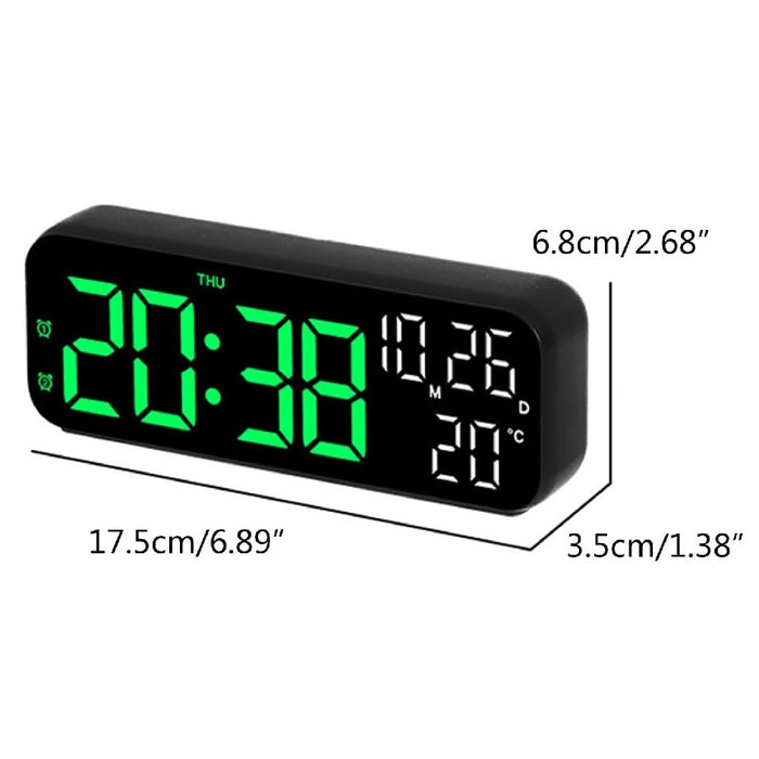 Ceas Digital Decorativ, cu Ecran Mare LED, cu Alarma si afisaj Temperatura, Timer, Data