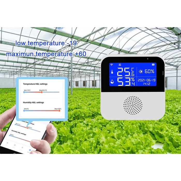 Termostat Inteligent WiFi,Temperatura si Umiditate, Display LCD, Aplicatie Tuya Smart/Smart Life