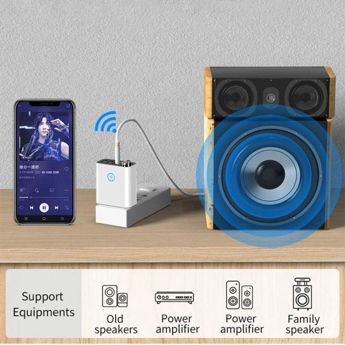 Incarcator telefon wireless 5V, cu multiple iesiri audio si cititor de carduri TF