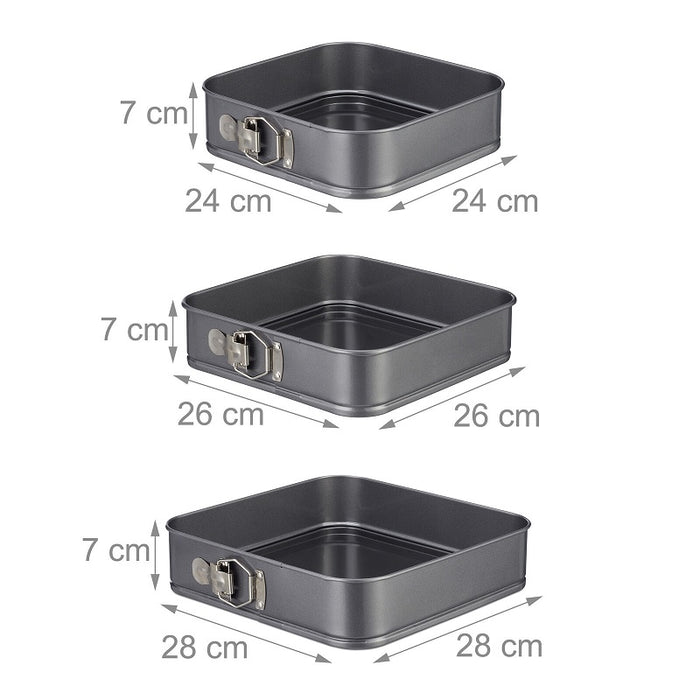 Set 3 tavi pentru copt prajituri/tort,Material otel carbon