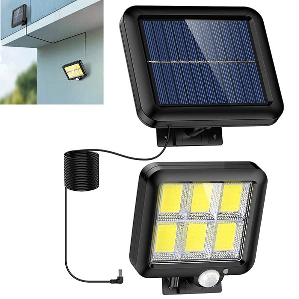 Set 3 X Lampa Solara 120 LED-uri COB,Putere 30W,Senzor de Lumina/Miscare