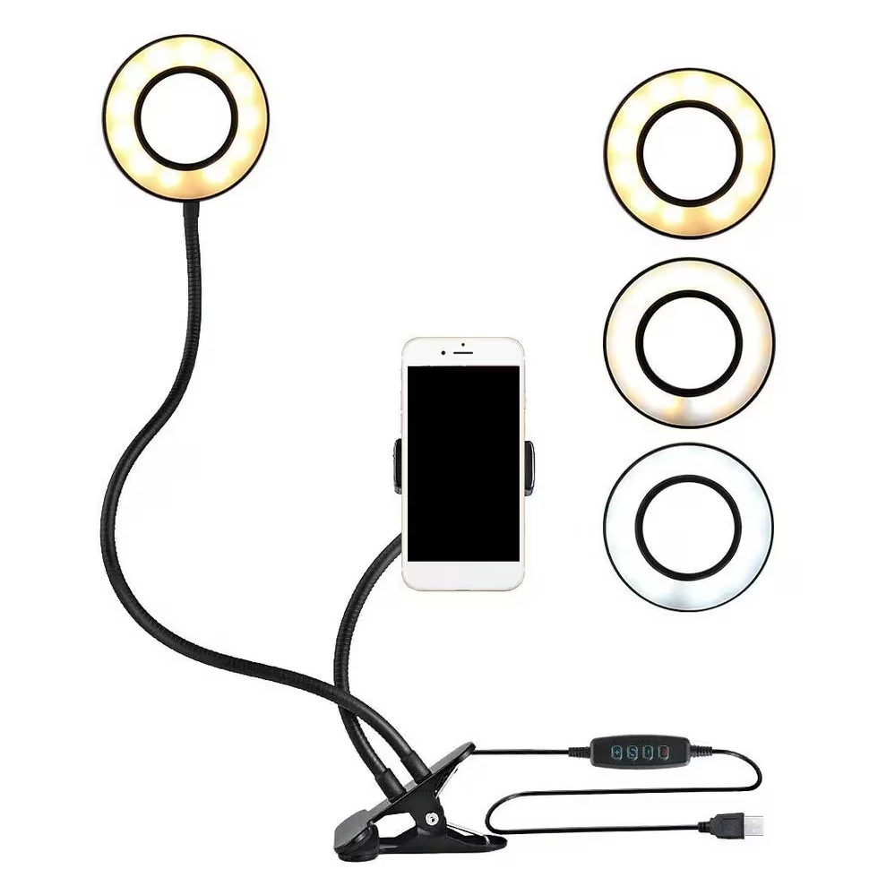 Lampa de birou LED Selfie Ring Profesionala cu Telecomanda