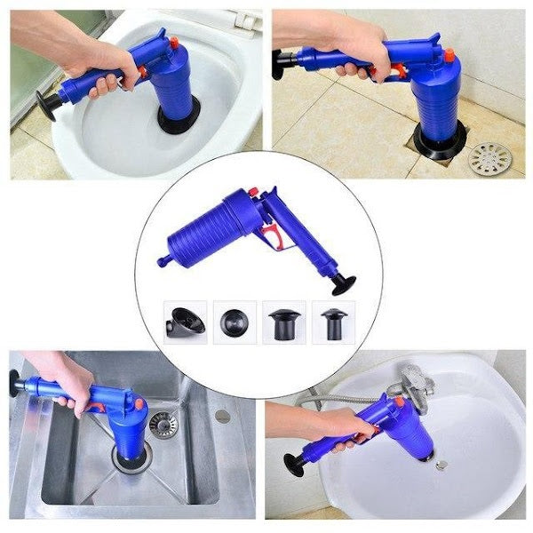 Pompa pentru Desfundat chiuveta/WC/cada/scurgere pardoseala, cu aer comprimat pentru instalatile sanitare