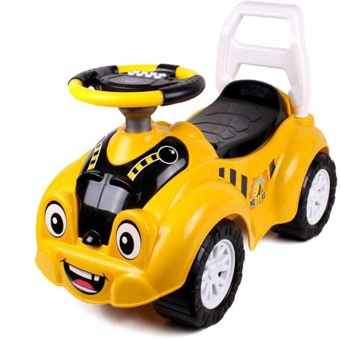 Прелиматор за деца 1 година+, возене, весела кола, със звук и ярки ефекти, жълто