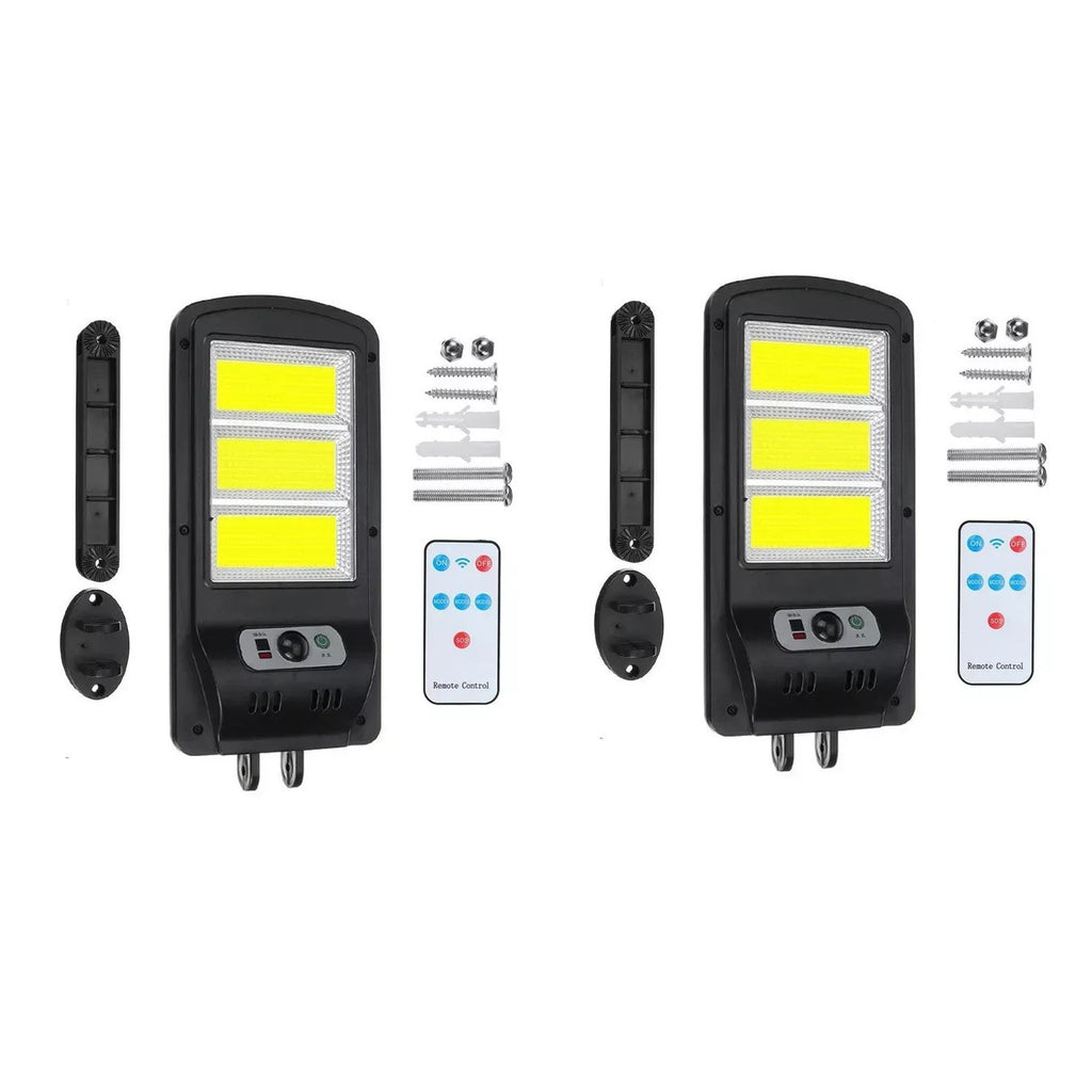 Set 2 X Lampa Solara 150 LED COB,60W,Senzori,Negru