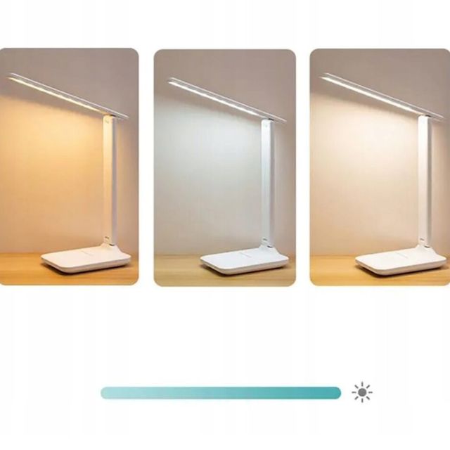 Lampa LED birou, Welora® LDL-108 cu Alimentare USB, 5W, 3 Moduri Lumina, Alb