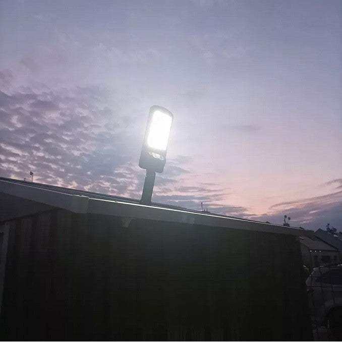 Set 3 X Lampa Solara 150 LED COB, 60W, Senzori de miscare si lumina, Negru