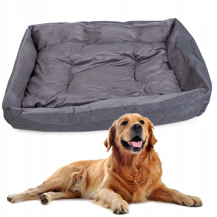 Vízálló XL kutyaágy, cserélhető matrac, szürke, 80x75x12cm