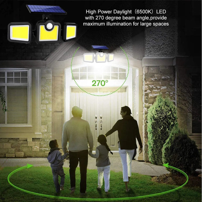 Lampa Solara 171 COB LED,Putere 120 W,Panou Detasabil