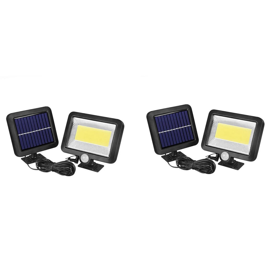 Set 2 X Lampa Solara 100 LED-uri COB,Putere 30W,Panou Detasabil