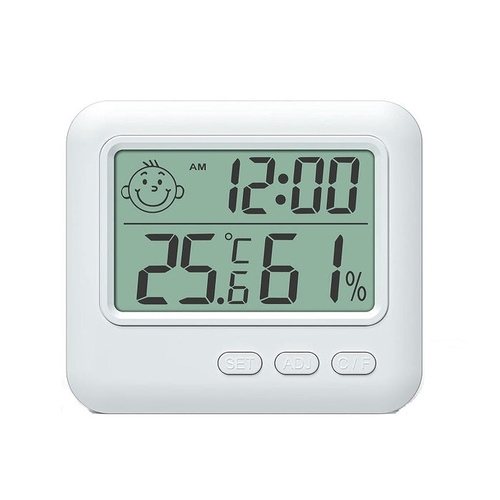 Θερμόμετρο και υγρόμετρο κάμερας, με ψηφιακή οθόνη LCD, λευκό