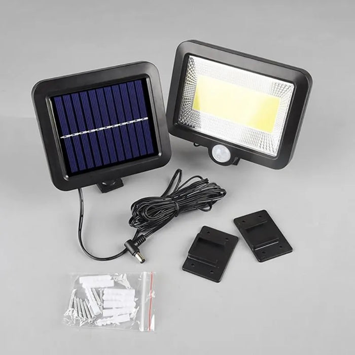 Set 2 X Lampa Solara 100 LED-uri COB, Putere 30W, Panou Detasabil