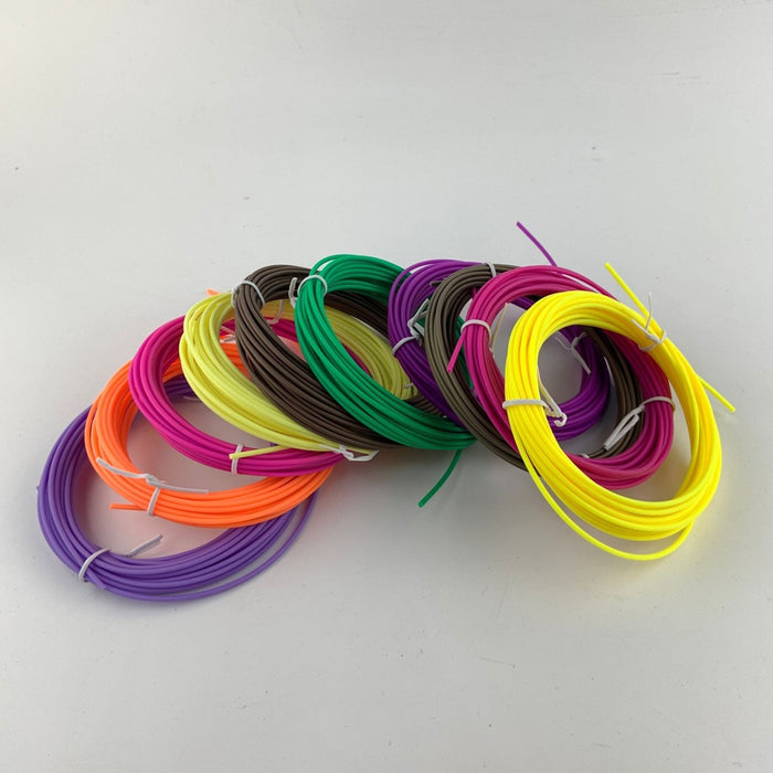 Set 10 filamente - rezerve pentru creion 3D, PLA 1.75mm, 50 metri, multicolore, universale