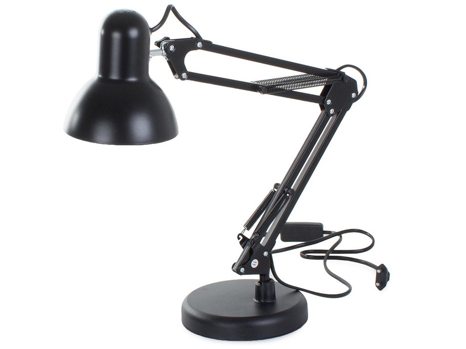 Lampa de birou 40W, Soclu E27,Veioza cu brat reglabil, Negru