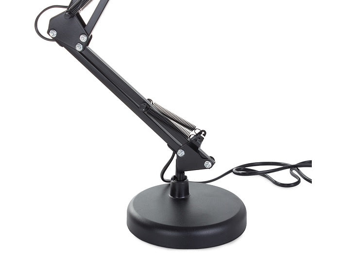 Lampa de birou 40W, Soclu E27,Veioza cu brat reglabil, Negru