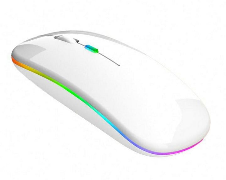 Mouse Wireless Reincarcabil,Ultra Slim,Silentios, Alb